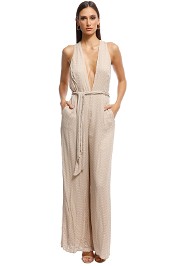 The Jetset Dairies - Mohea Jumpsuit - Sand - Front
