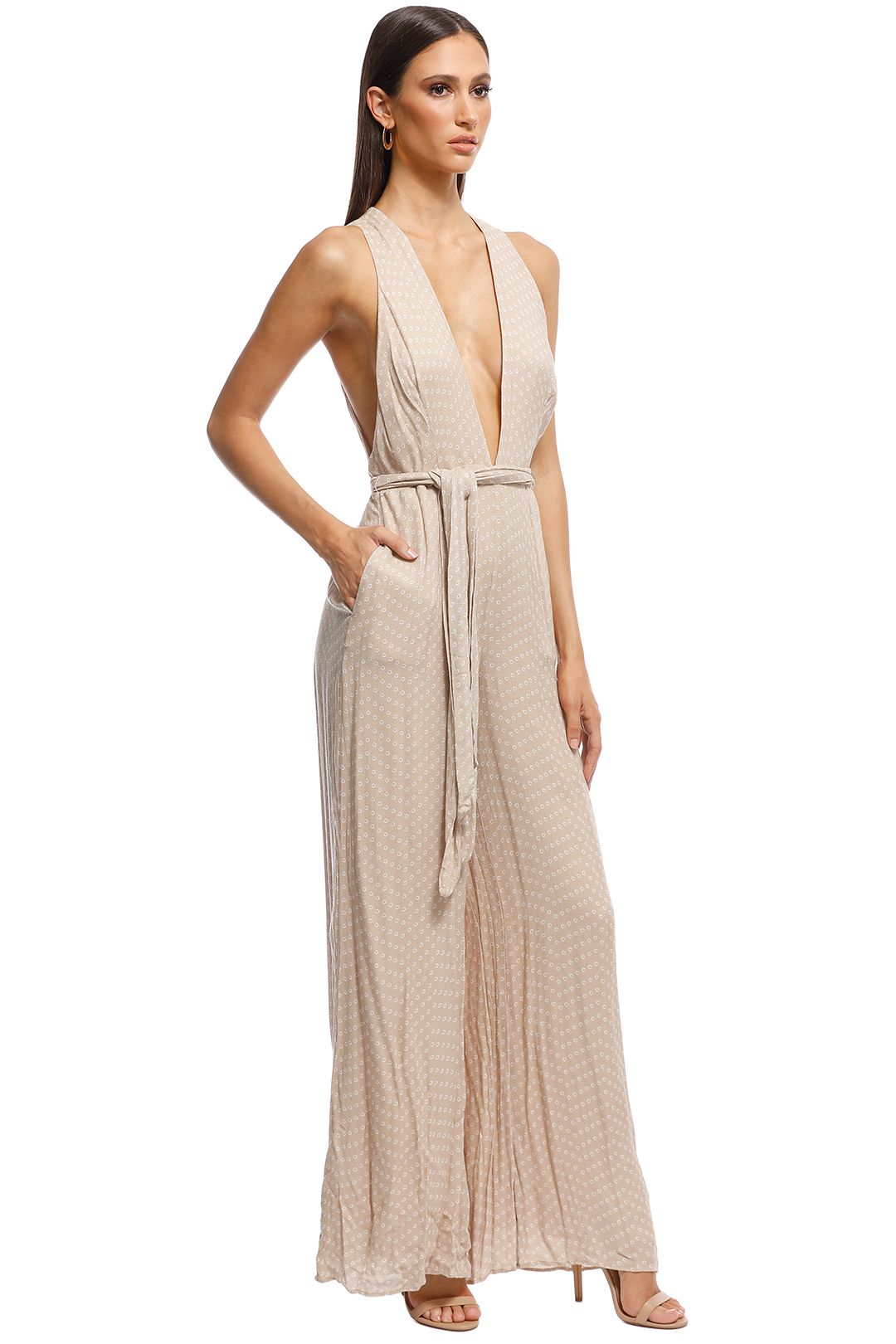 The Jetset Dairies - Mohea Jumpsuit - Sand - Side
