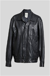 The Leather Connection - Oversized Black Leather Jacket