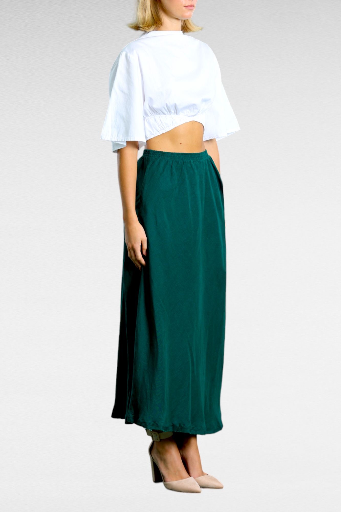 The Shanty Corporation Sicily Skirt Emerald Midi