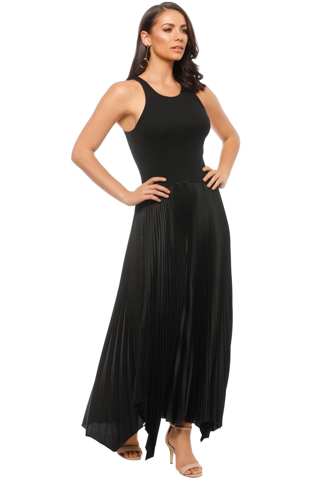Theory vinessi pleated maxi on sale dress