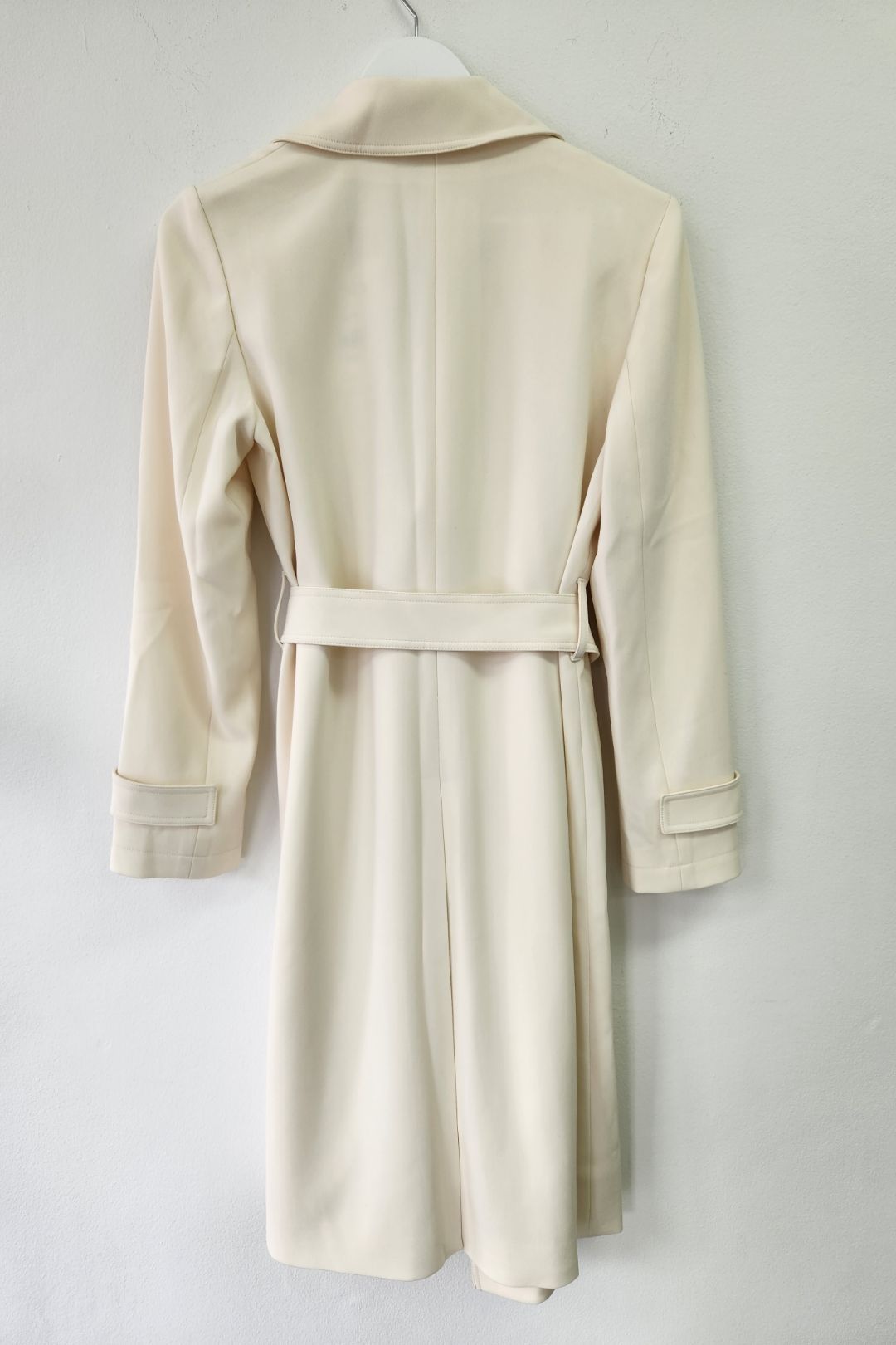 Theory Oaklane Admiral Crepe Trench Cream