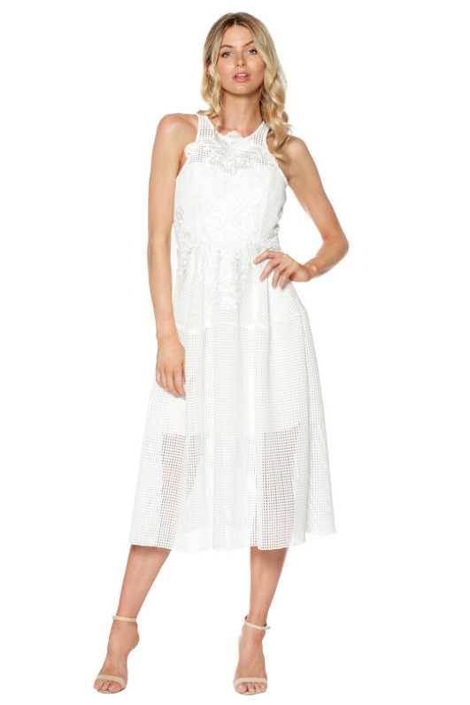 Bianca Embroidered Dress by Thurley for Hire | GlamCorner