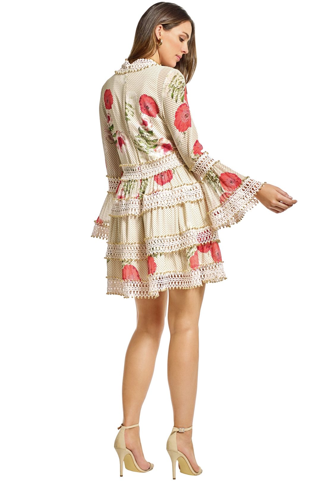 Thurley - Daisy Chain Mini Dress - Cream - Back