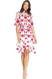 Thurley - English Rose Dress - White - Front