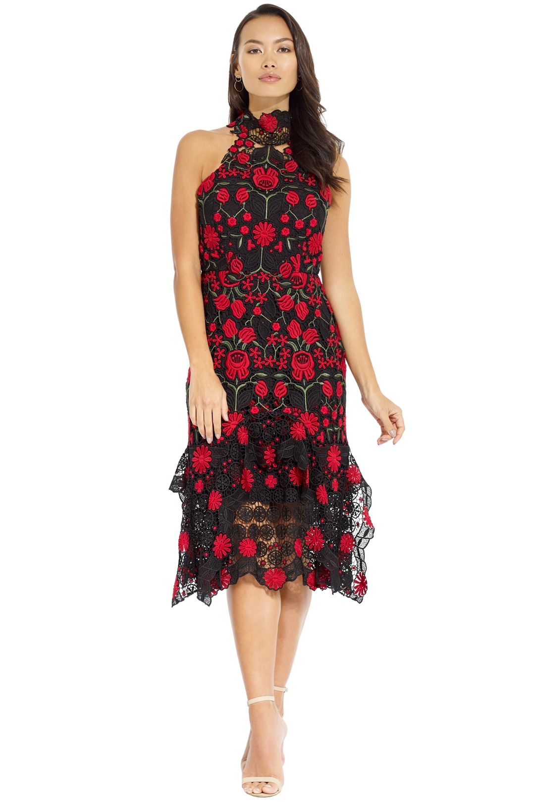 English Rose Midi Dress by Thurley for Hire GlamCorner