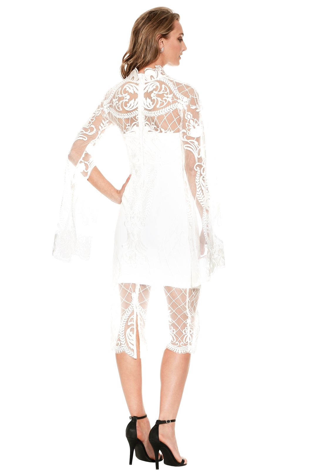 Thurley - Imperial Midi Dress - White - Back