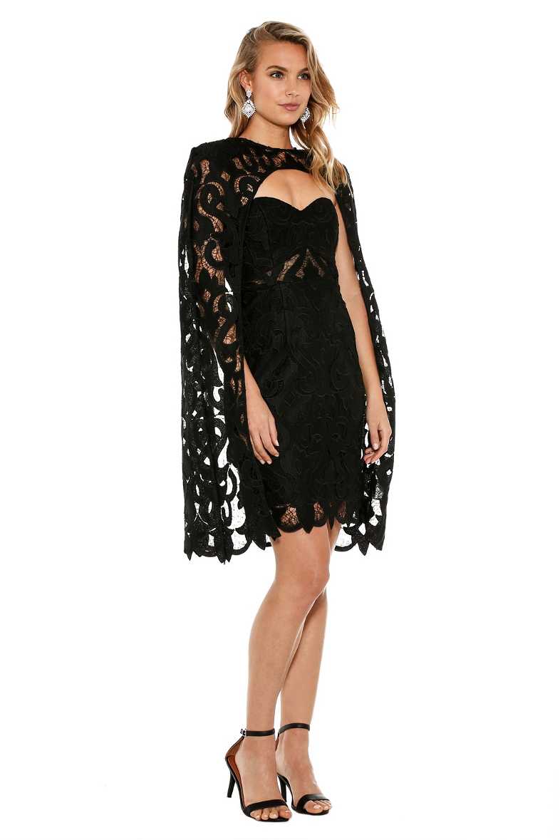 chinese dress ladies Long A Line Formal Removable Cape Dress by LaDivine S503  The Dress Outlet
