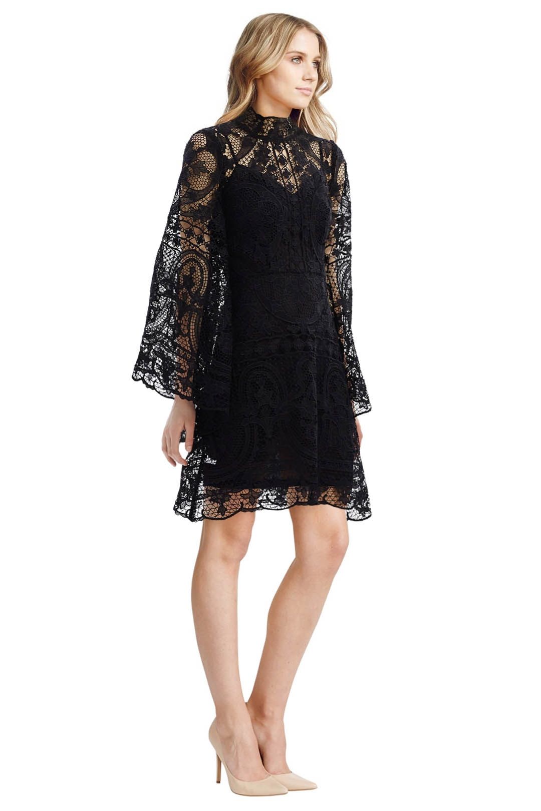 Thurley - Parisian Lace Dress - Black - Front