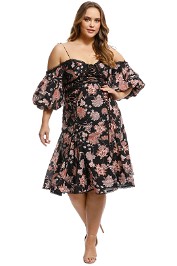 Thurley Pineapple Chintz Lace Up Midi Dress