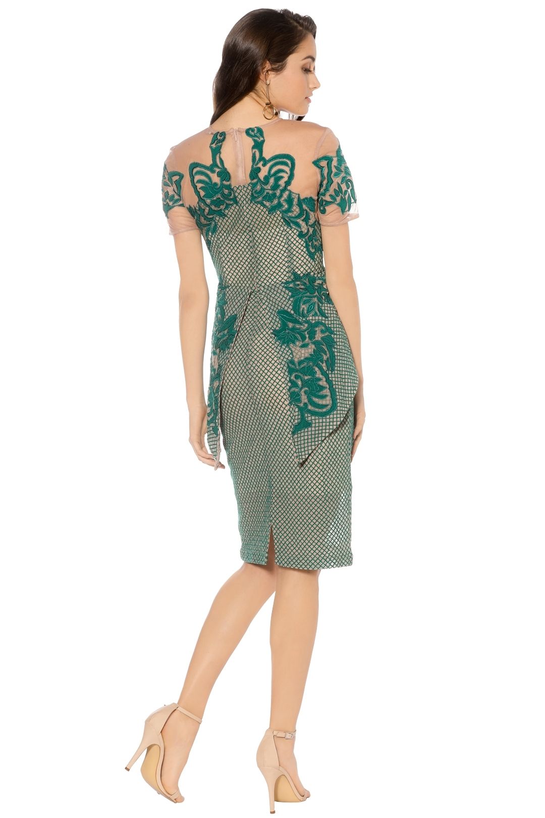 Thurley - Rosetta Stone Dress - Emerald - Back