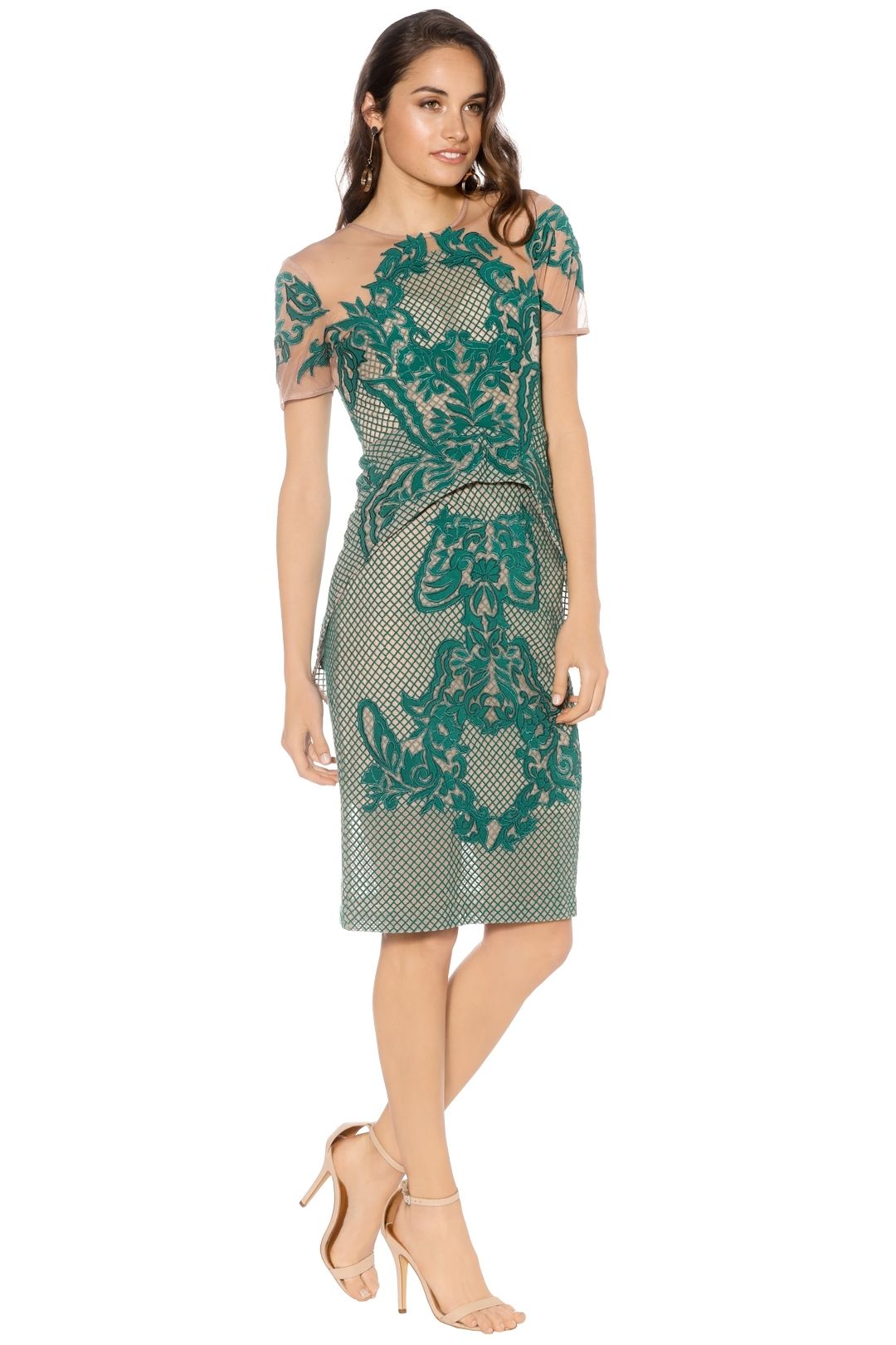 Thurley green lace dress top