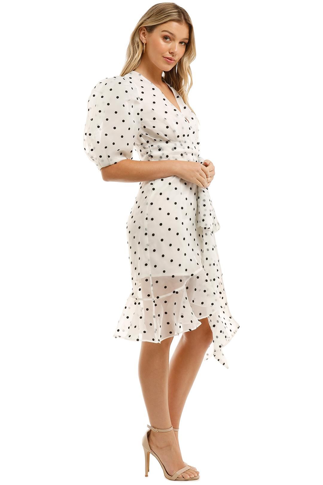 Thurley Glider Dress Black and White Polkadot Embroidery