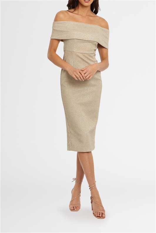 Hire Gold Treasure Trove Dress | Thurley | GlamCorner