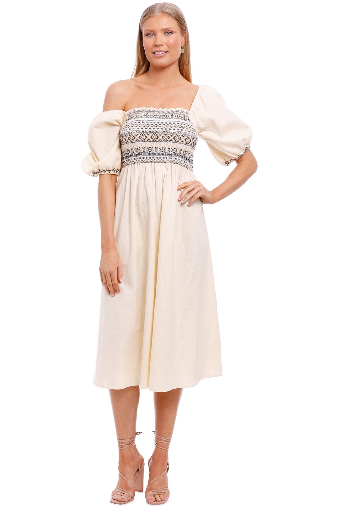 Tigerlily Alvara Sevilla Maxi Dress balloon sleeve