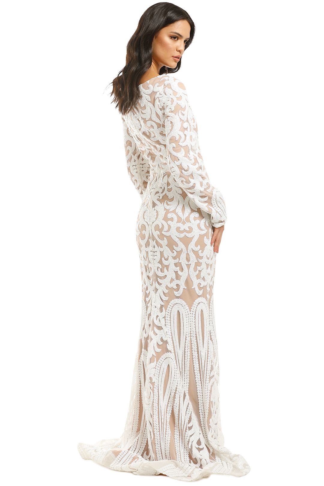 Tinaholy-Scoop-Long-Sleeve-Gown-White-Nude-Back