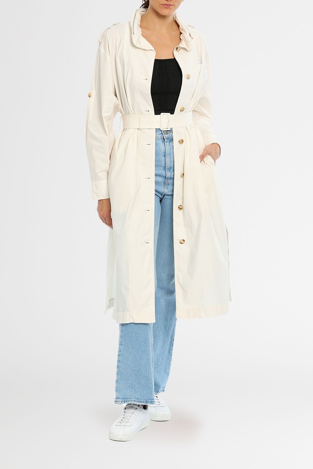 Tommy Hilfiger Icon Fluid Trench Ivory