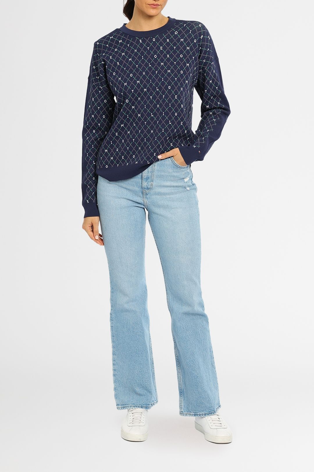 Tommy Hilfiger Jacquard Crew Neck Sweater