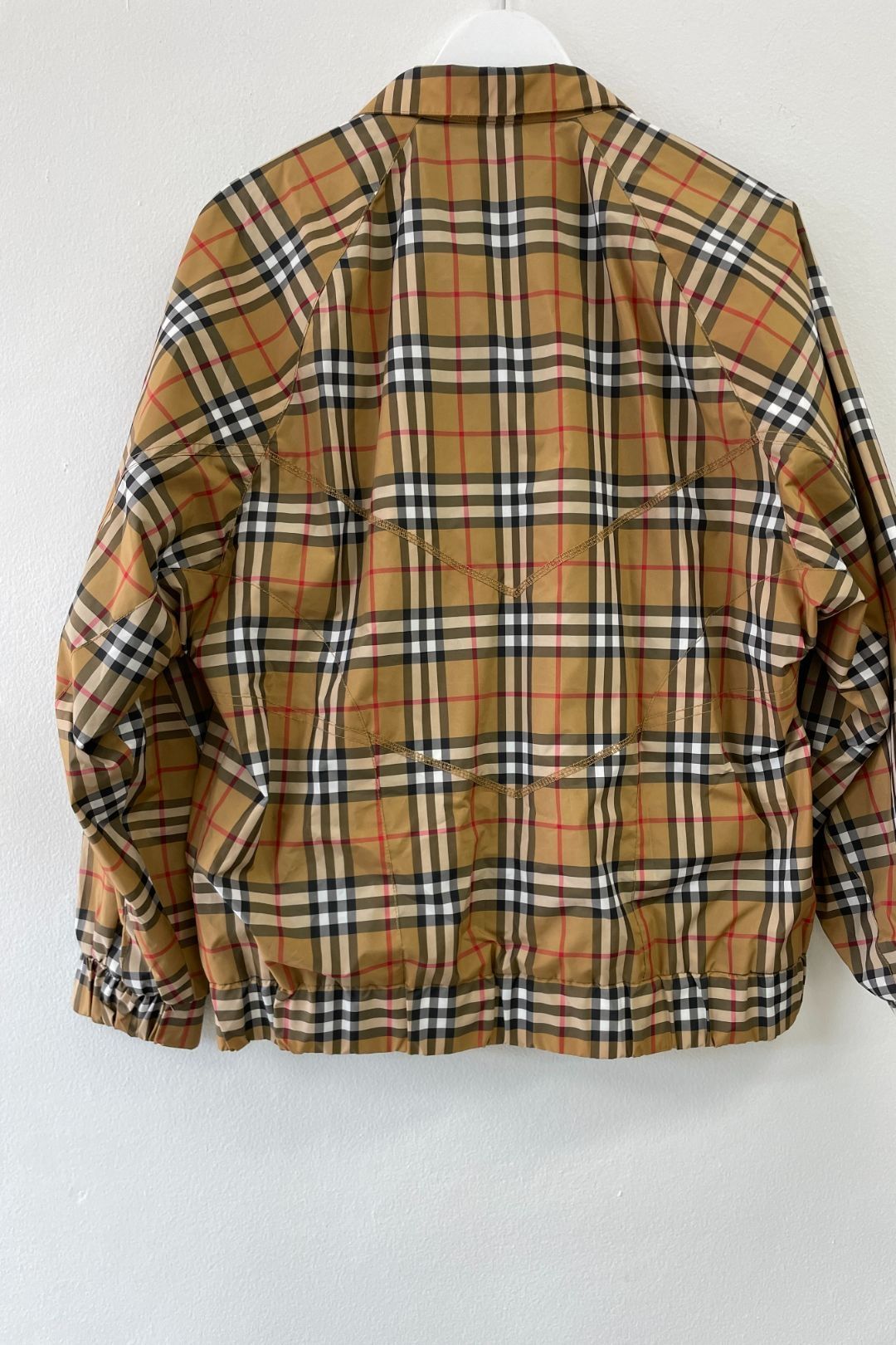 Buy Topstitch Detail Vintage Check Harrington Jacket Burberry GlamCorner