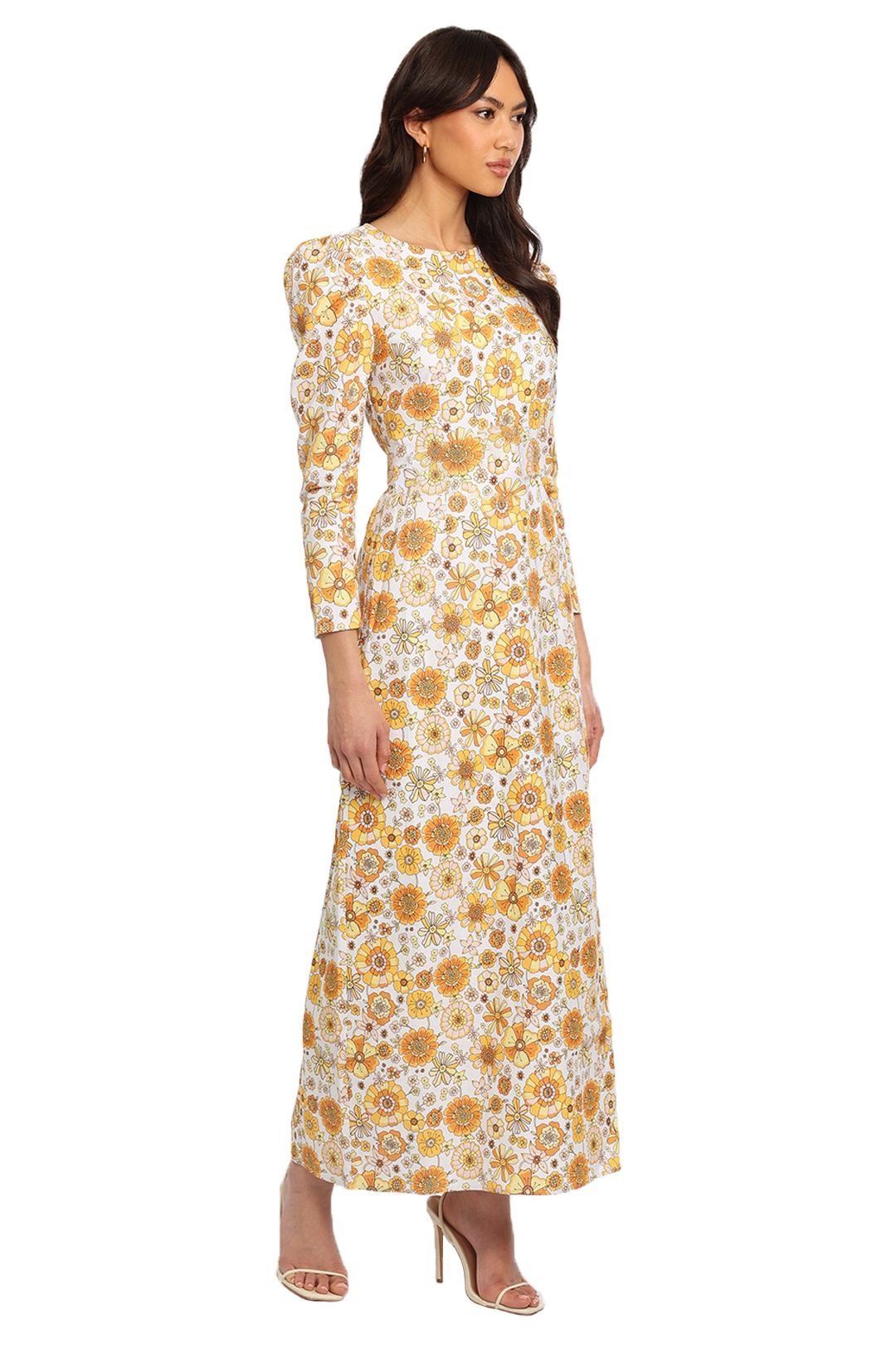 Torannce Edie Midi Dress Vintage Floral Yellow