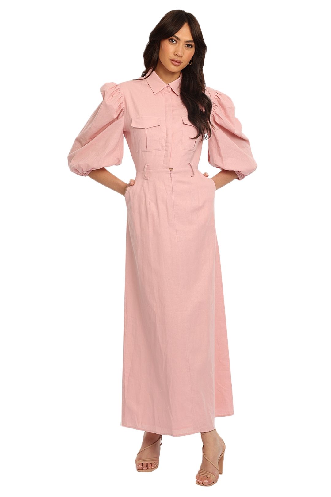 Torannce Explorer Midi Dress Pink No Belt