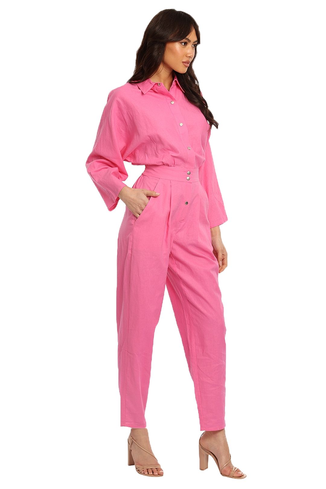 Torannce Isabella Jumpsuit Pink Long Sleeves