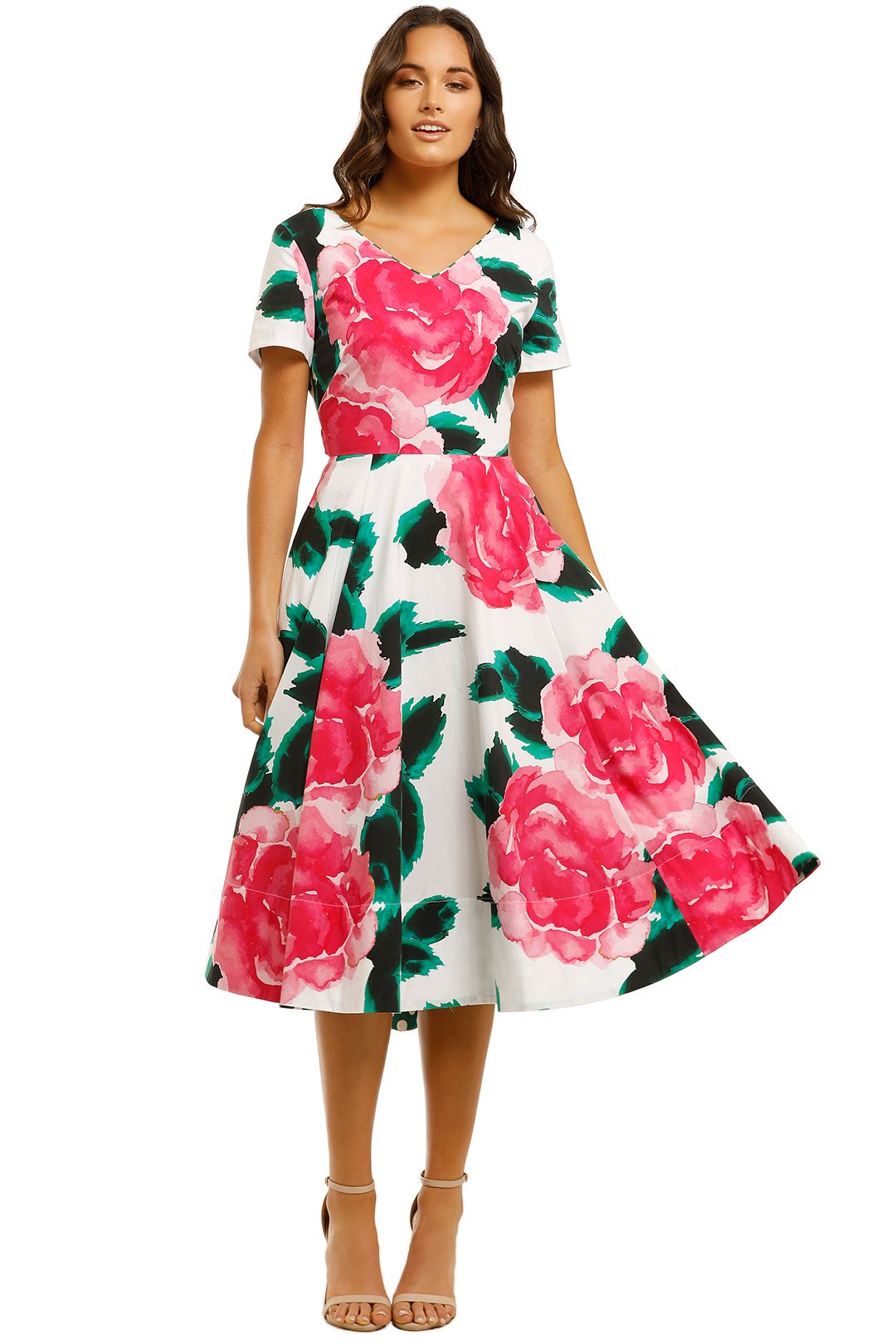 Trelise-Cooper-Go-With-the-Bow-Dress-White Floral-Front