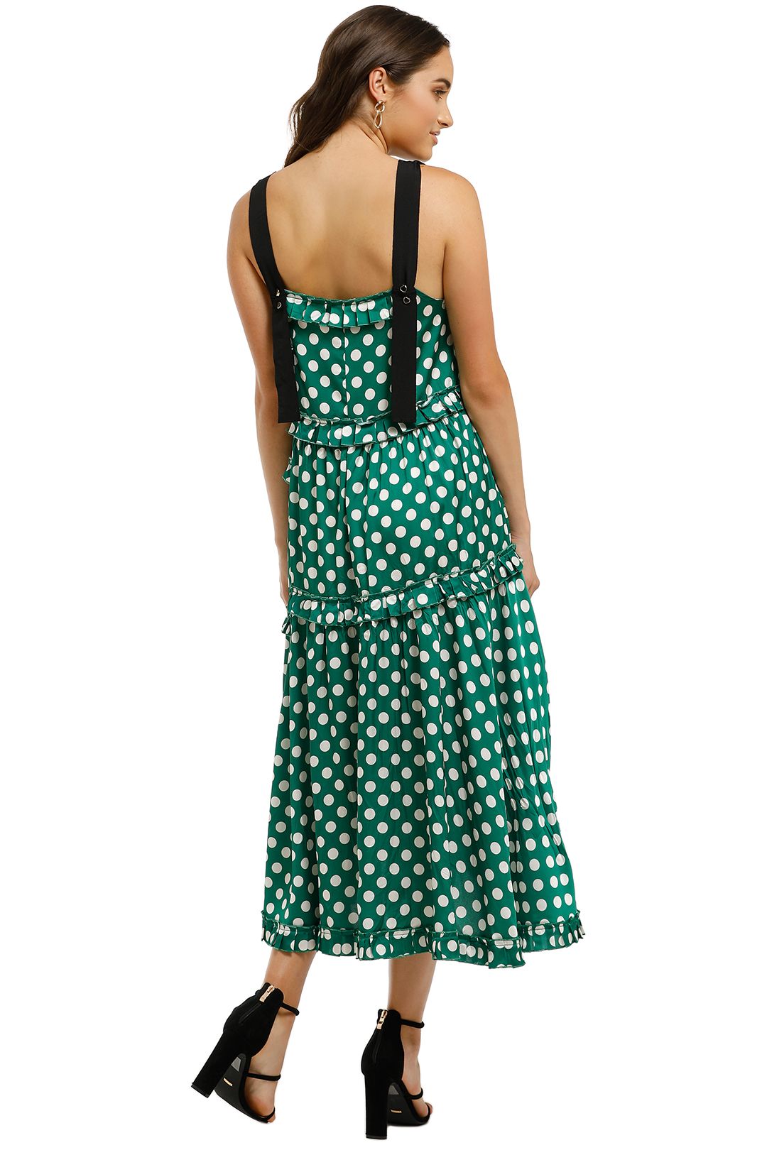 Pleat Wave Dress in Green by Trelise Cooper for Hire GlamCorner