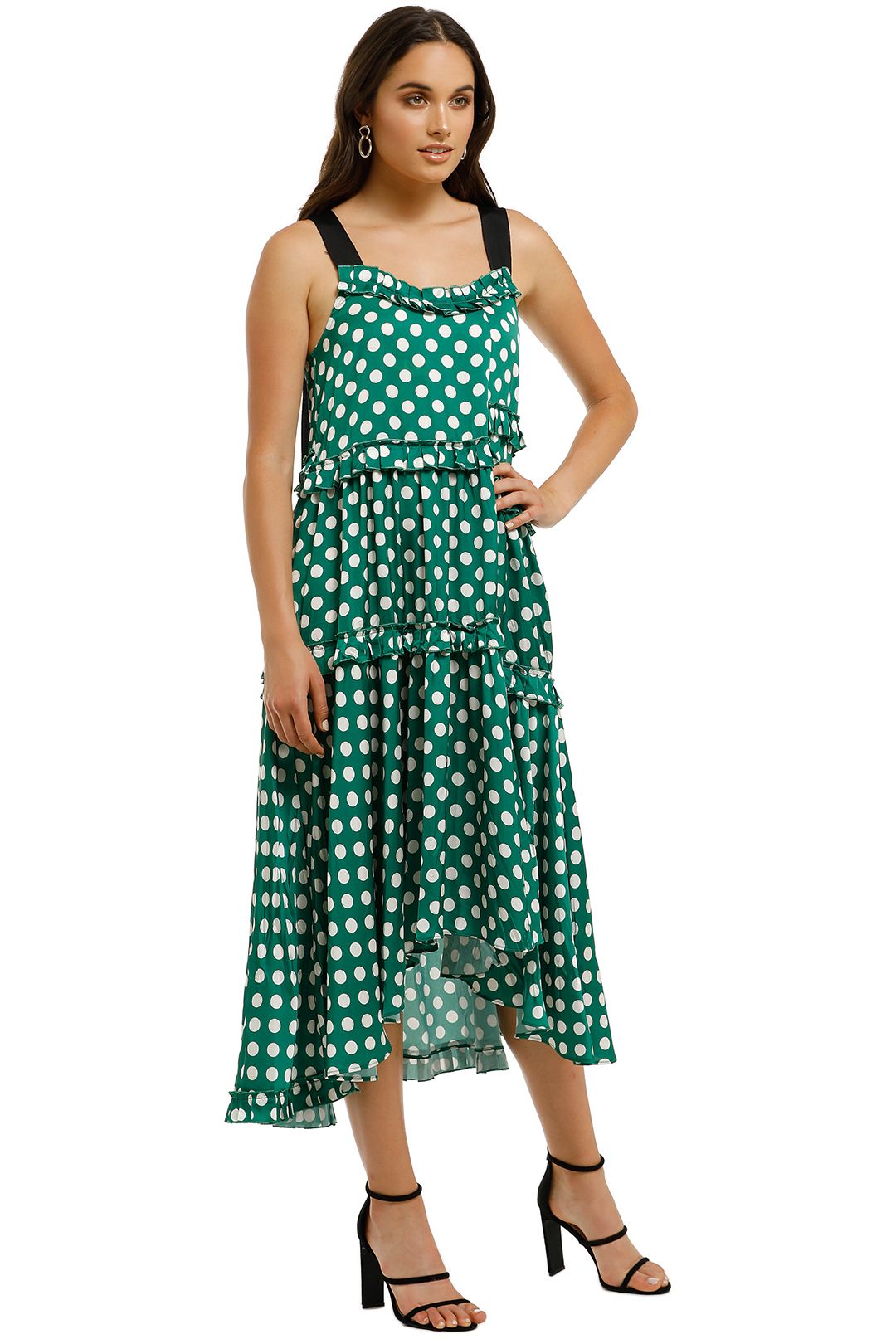 Pleat Wave Dress in Green by Trelise Cooper for Hire GlamCorner