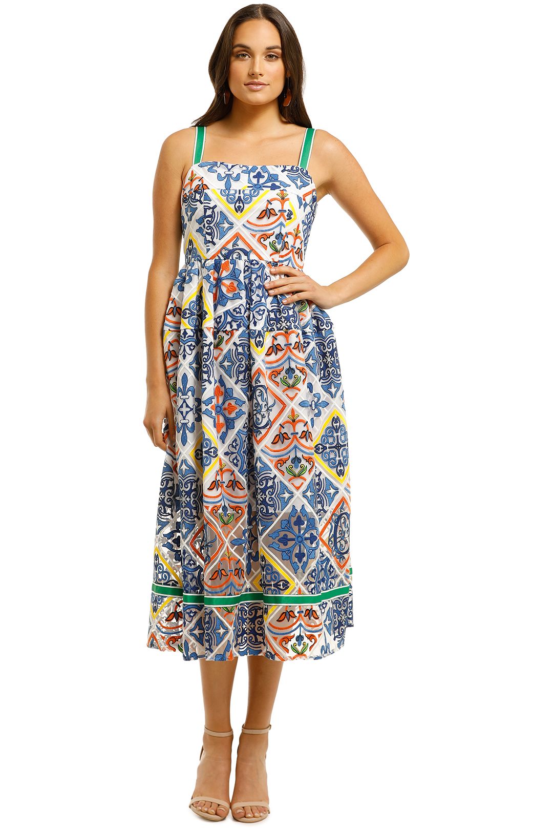 Trelise-Cooper-Postcards-from-Portofino-Dress-Tile-Print-Front