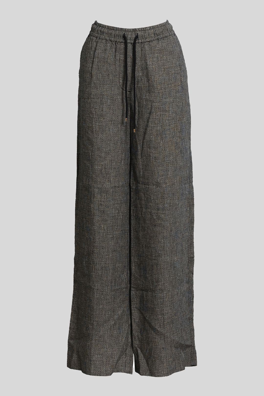 Trenery - Linen Grey Wide Leg Drawstring Pant