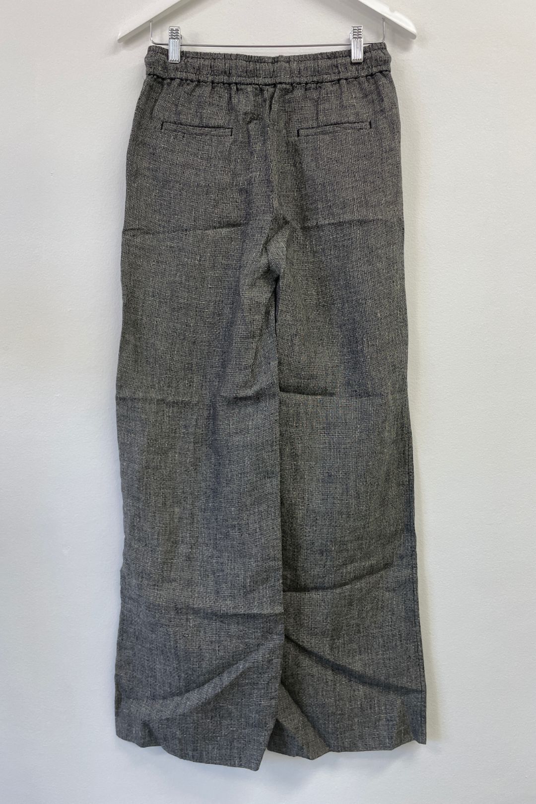 Trenery - Linen Grey Wide Leg Drawstring Pant
