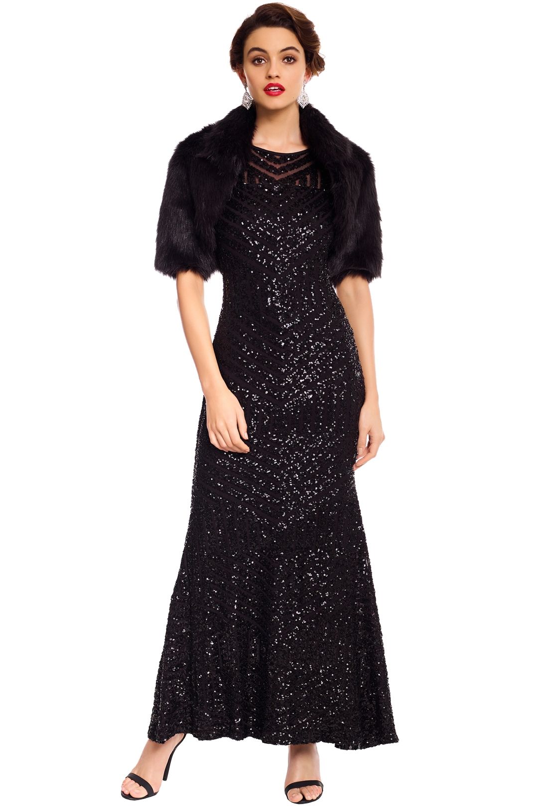 long sleeve high neck formal dress Dark Navy High Neck Ball Gown Modest Long Sleeve Formal Dresses RSM675 –  SELINADRESS