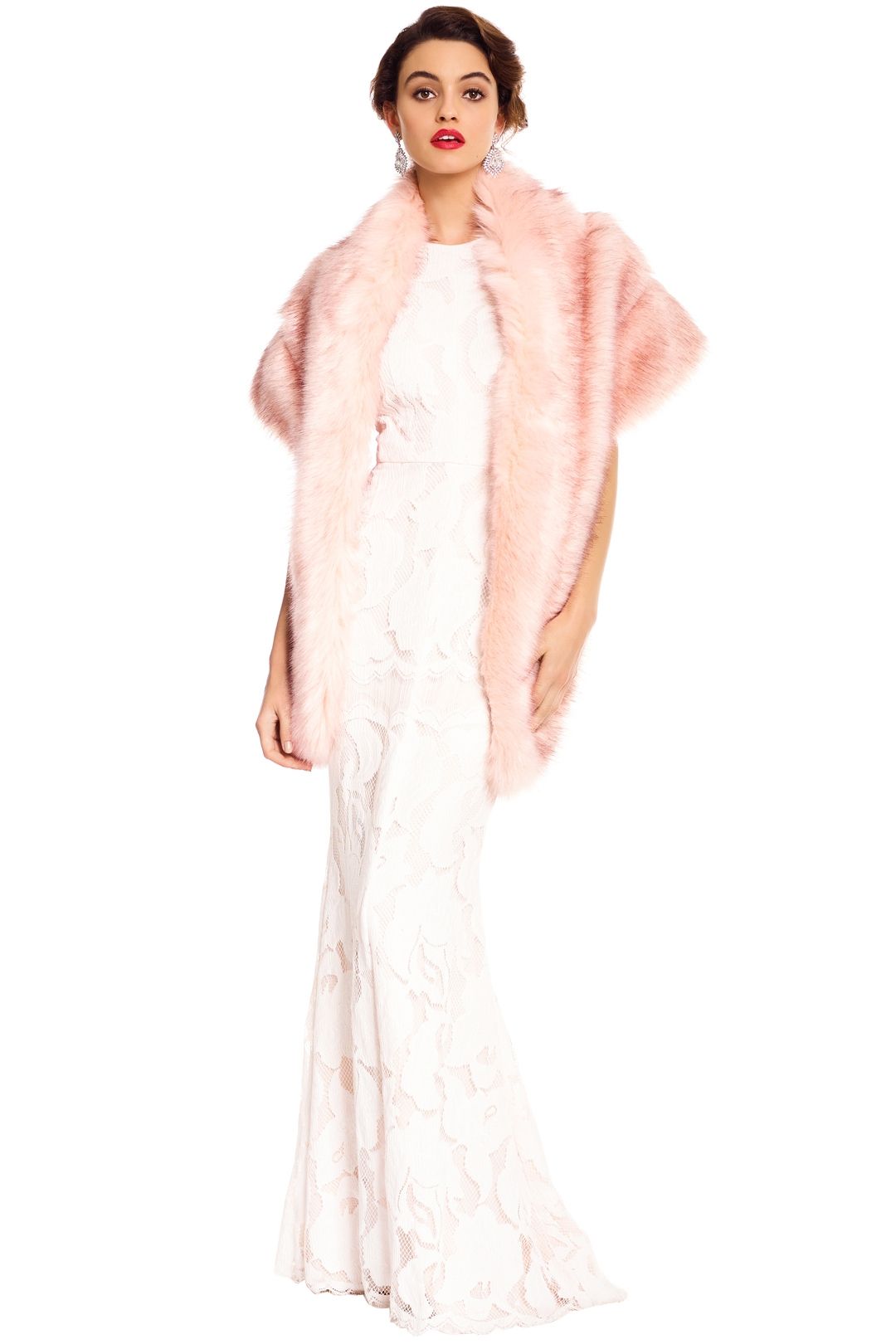 Tulip Bridal - Floella Bridal Stole - Blush Pink - Front
