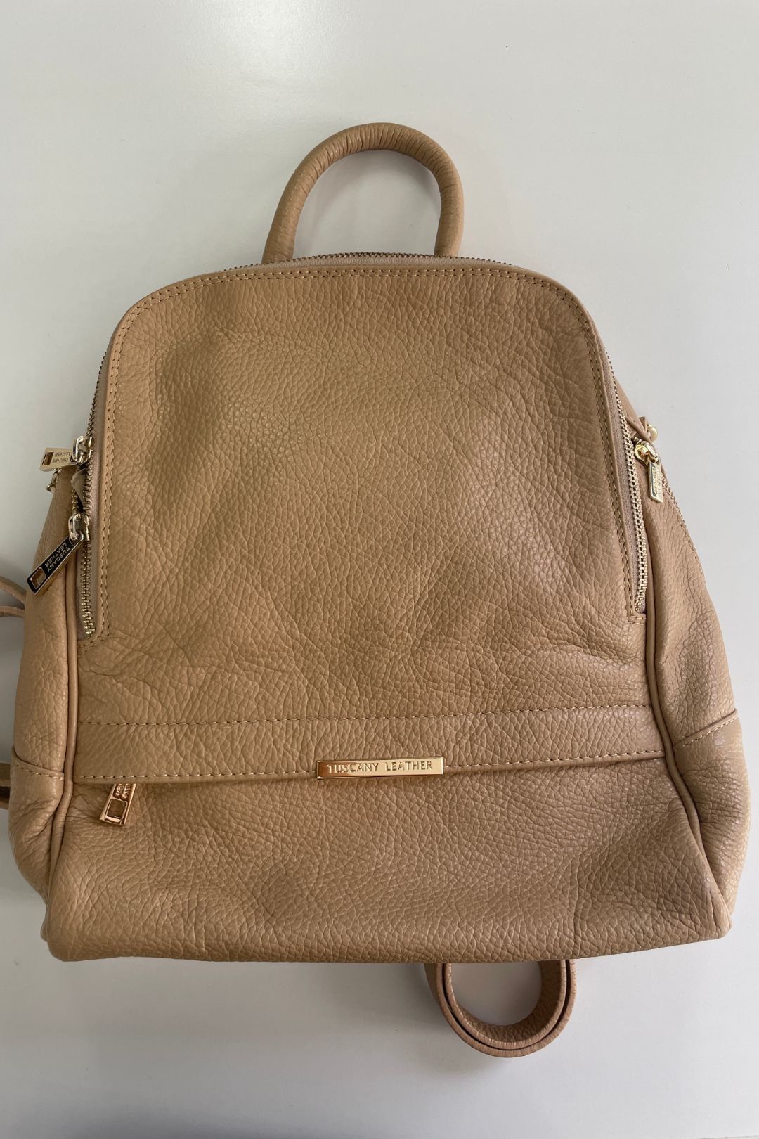 Tuscany Leather -  Convertible Backpack Champagne