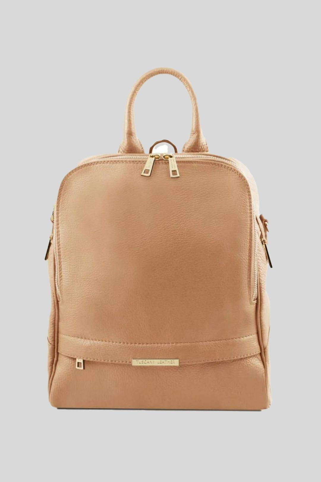 Buy Convertible Backpack in Champagne Tuscany Leather GlamCorner