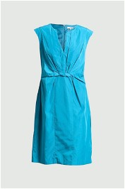 Table Eight Twist Front Teal Pencil Dress