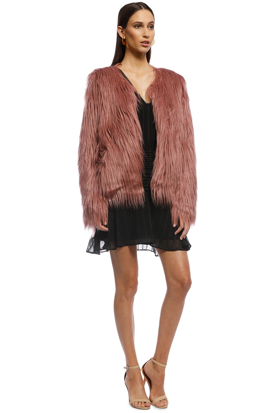 Unreal Fur - Premium Rose Jacket - Evening Rose - Side