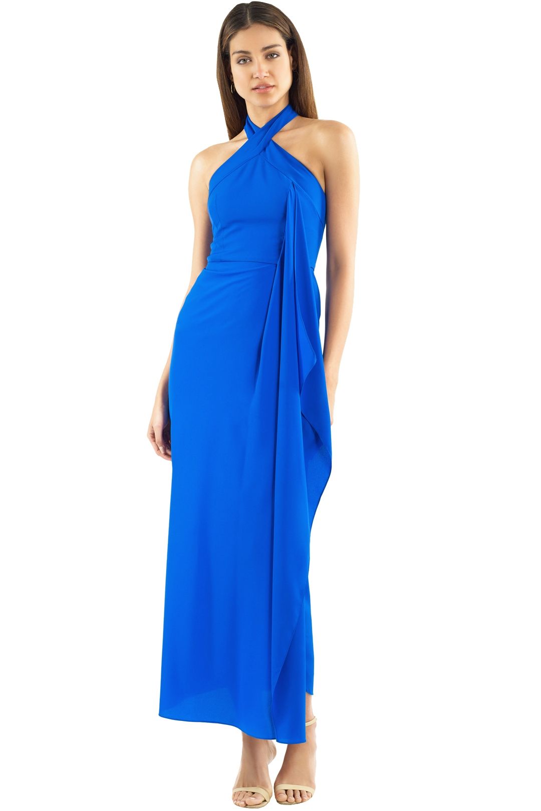 Unspoken - Geranium Long Dress - Cobalt - Front
