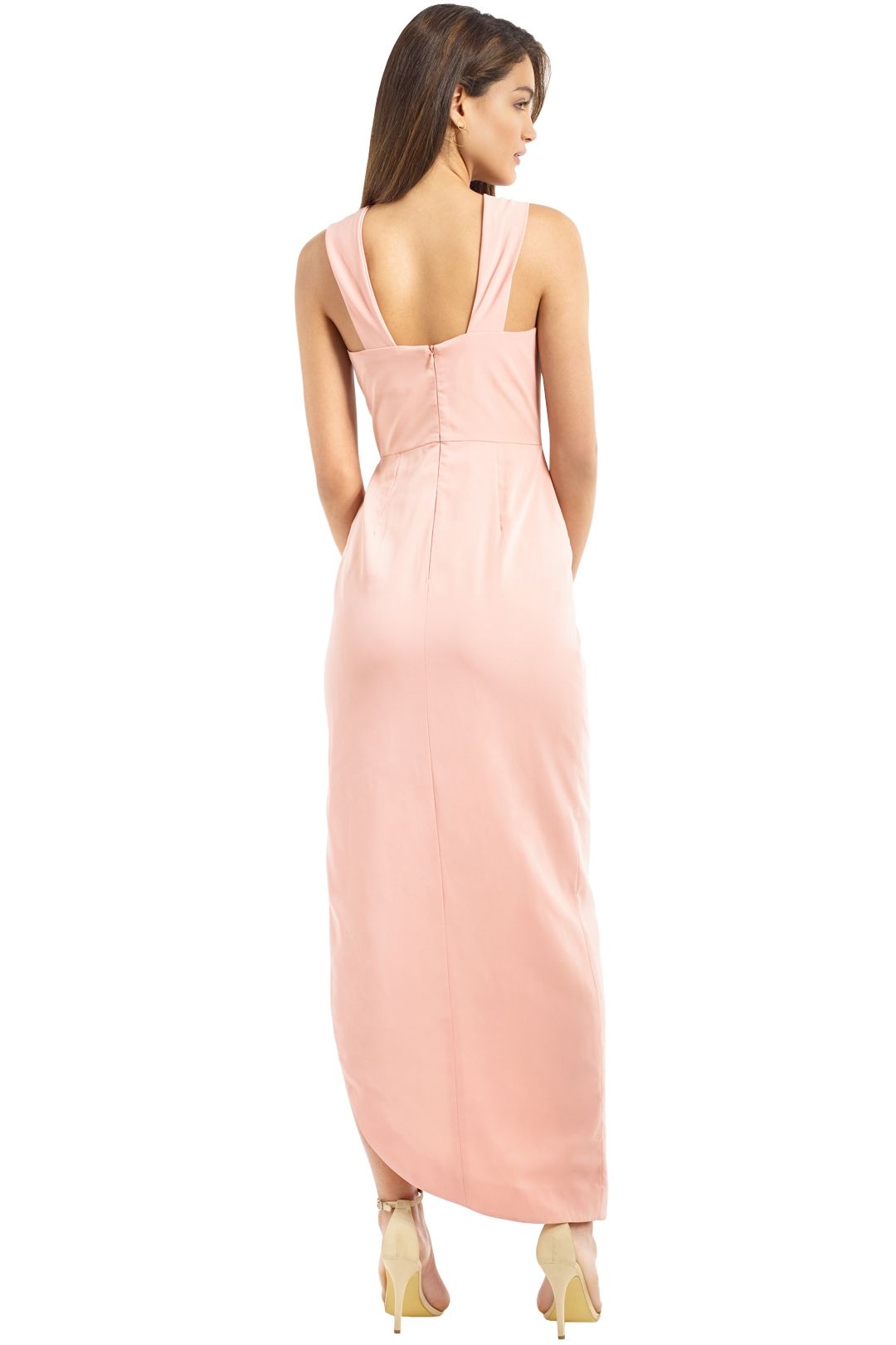 Knot Long Dress in Salmon by Unspoken for Hire