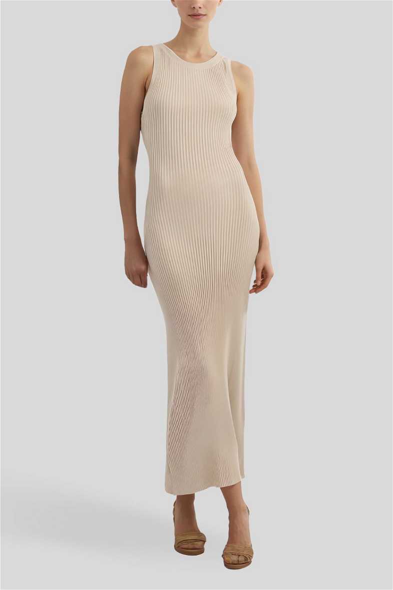Hire Valerie Stone Knit Racer Midi Dress | Dissh | GlamCorner