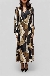 Vero Moda - Riana Long Sleeve Midi Wrap Dress