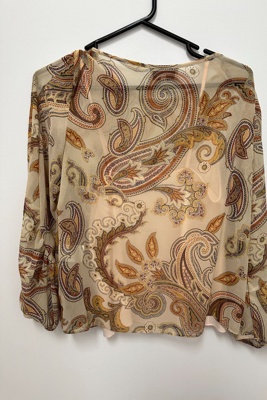 Veronika Maine - Brown Paisley Blouse with Camisole 