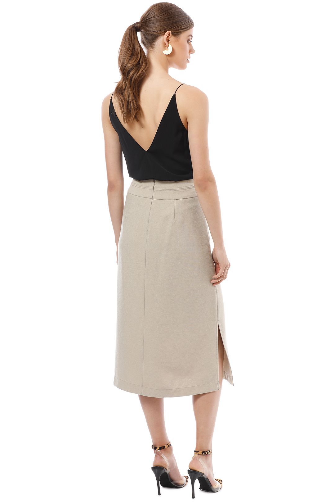 Textured Button Up Skirt by Veronika Maine for Rent