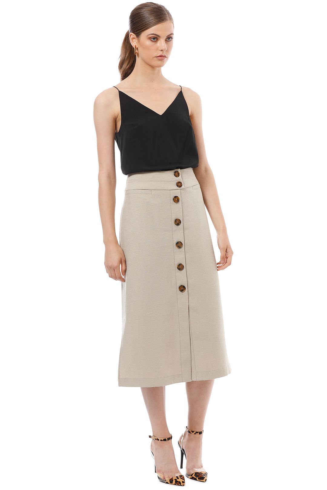 fringe high waist skirt