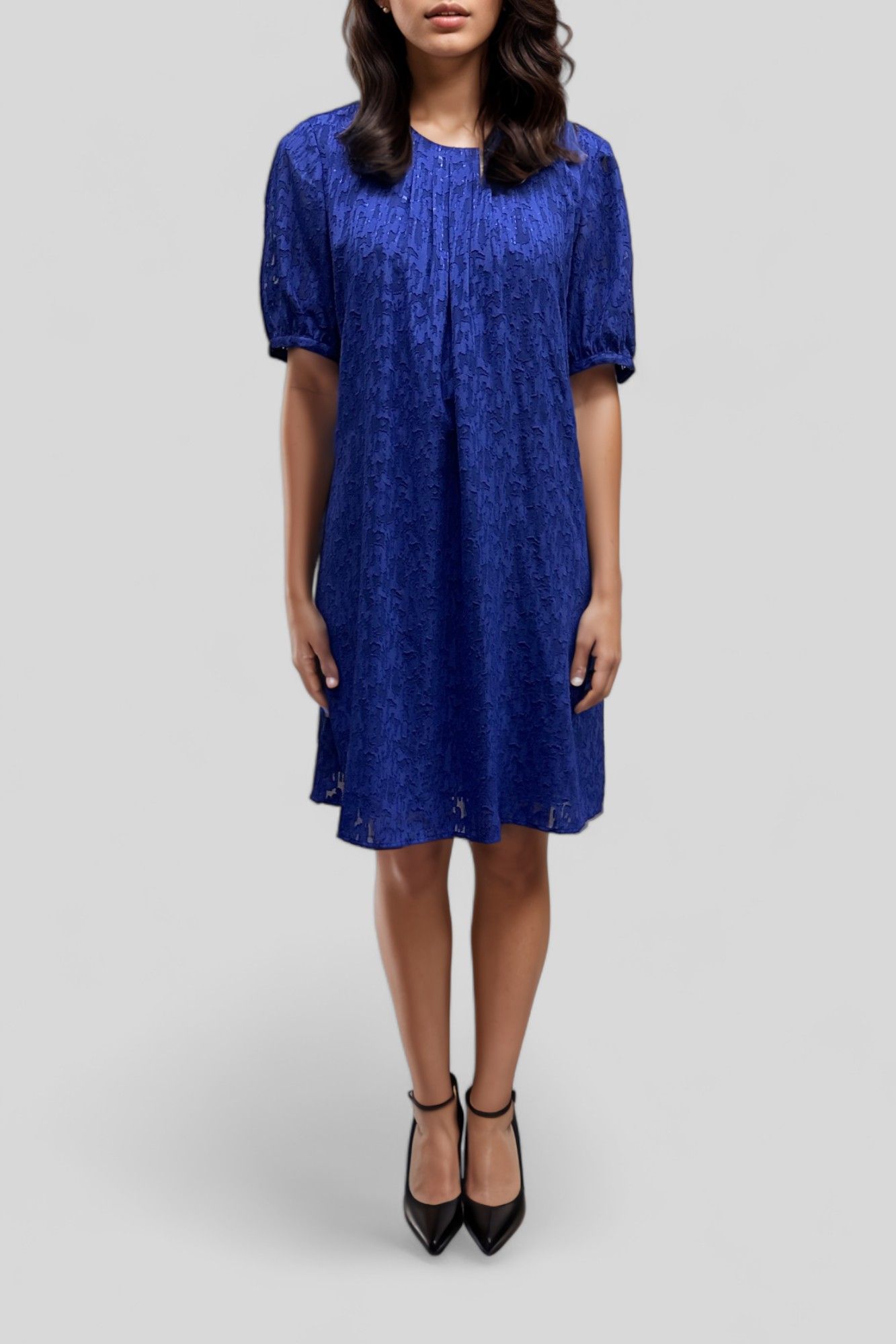 VERONIKA MAINE - Cobalt Short Sleeve Dress