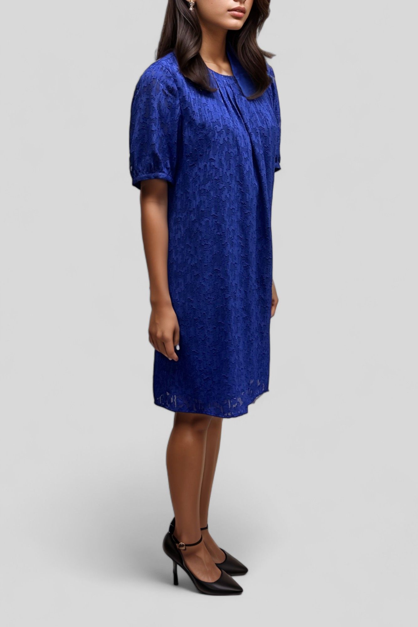 Veronika Maine - Cobalt Short Sleeve Dress