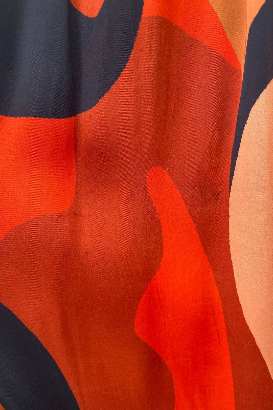 Veronika Maine - New Wave Satin Print Midi Column Dress - Red