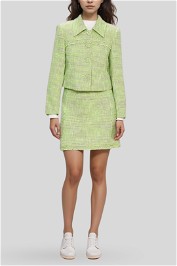 Veronika Maine Textured Tweed Mini Skirt