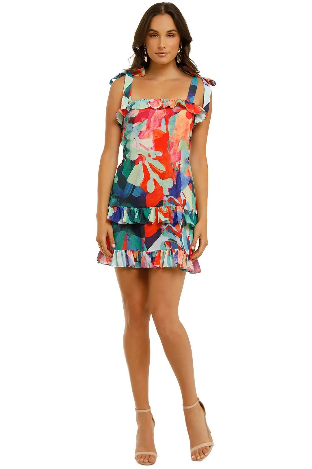 Miami Nights Mini Dress in Miami Print by Vestire for Hire